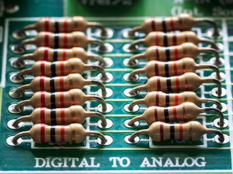 Close up shot for a circuit Board with dust before repairing