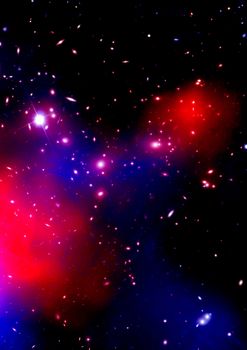 Far being shone nebula and star field against space.
