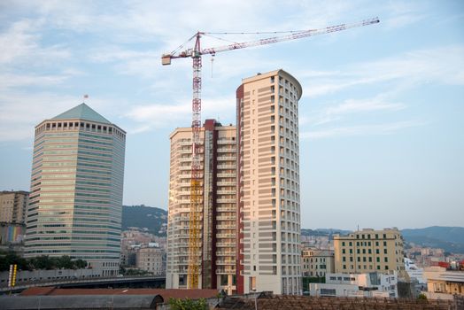 building in Genoa, close to the port