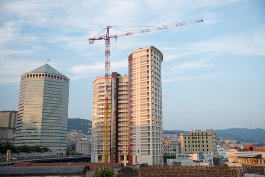 building in Genoa, close to the port