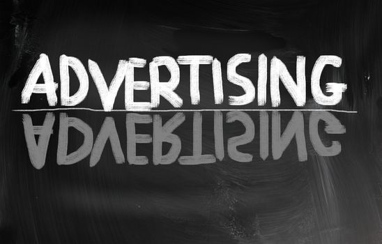 Advertising Concept Handwritten With Chalk On a Blackboard