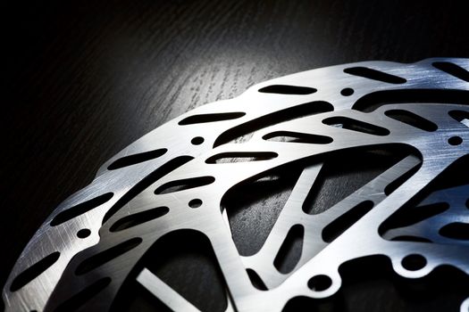 Mountain bike disk rotors close-up