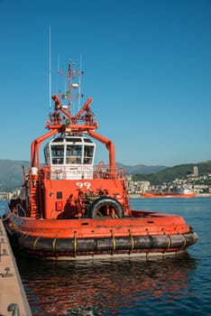 tugboat moored