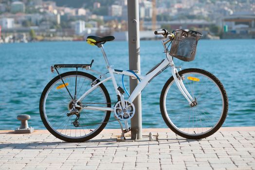 bike locked with padlock