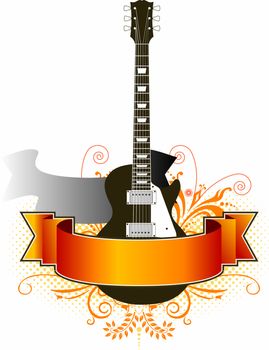 Guitar Vector Banner Design template