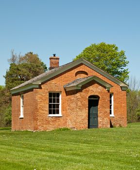 old one-room brick schollhouse