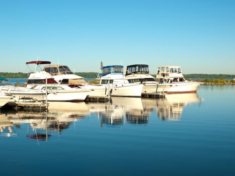 boats docked in a marina