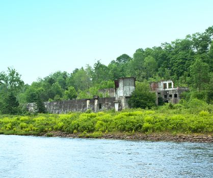 ruins in the adirondack mountains along the moose river