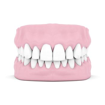 Dentures isolated on a white background