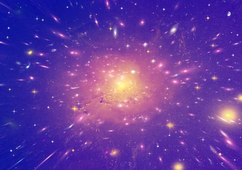 Stars of a planet and galaxy in a free space