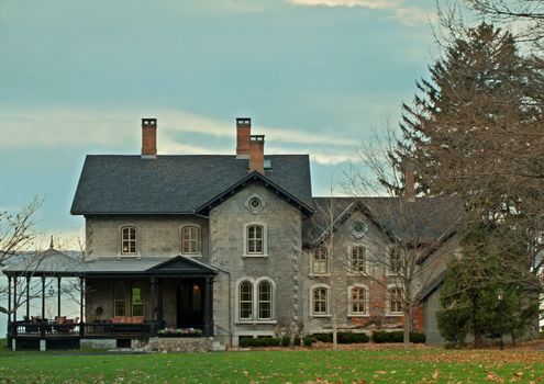 lake house and bed and breakfast in autumn