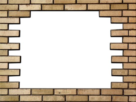 Brick wall horizontally in the frame