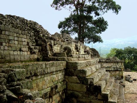 ancient mayan ruins - copan ruinas or copan ruins in Honduras