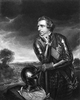 Jeffery Amherst, 1st Baron Amherst (1717-1797) on engraving from 1834. Served as an officer in the British Army. Engraved by H.T.Ryall and published in ''Portraits of Illustrious Personages of Great Britain'',UK,1834.