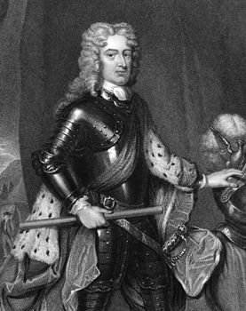 John Churchill, 1st Duke of Marlborough (1650-1722) on engraving from 1830. Prominent English soldier and statesman. Engraved by R.Cooper and published in ''Portraits of Illustrious Personages of Great Britain'',UK,1830.