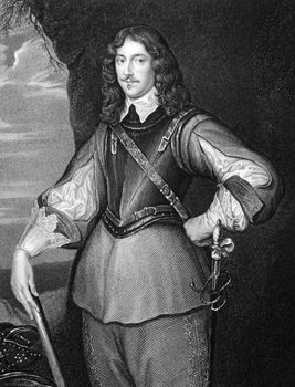 Montagu Bertie, 2nd Earl of Lindsey (1608-1666) on engraving from 1827. English soldier, courtier and politician. Engraved by T.A.Dean and published in ''Portraits of Illustrious Personages of Great Britain'',UK,1827.