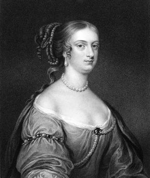 Rachel Russell, Lady Russell (1636-1723) on engraving from 1830. English noblewoman, heiress, and author. Engraved by J.Cochran and published in ''Portraits of Illustrious Personages of Great Britain'',UK,1830.
