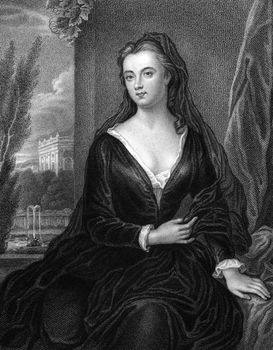 Sarah Churchill, Duchess of Marlborough (1660-1744) on engraving from 1830. One of the most influential women of her time through her close friendship with Queen Anne. Engraved by S.Freeman and published in ''Portraits of Illustrious Personages of Great Britain'',UK,1830.