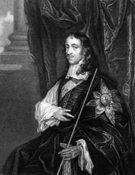 Thomas Wriothesley, 4th Earl of Southampton (1607-1667) on engraving from 1827. English statesman. Engraved by T.Wright and published in ''Portraits of Illustrious Personages of Great Britain'',UK,1827.