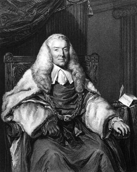 William Murray, 1st Earl of Mansfield (1705-1793) on engraving from 1832. British barrister, politician and judge noted for his reform of English law. Engraved by H.T.Ryall and published in ''Portraits of Illustrious Personages of Great Britain'',UK,1832.