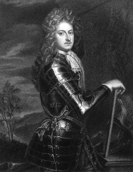William Cavendish, 1st Duke of Devonshire (1640-1707) on engraving from 1830. English soldier and politician. Engraved by W.Finden and published in ''Portraits of Illustrious Personages of Great Britain'',UK,1830.