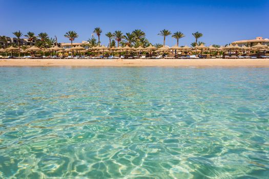 View of the coast of Africa in Egypt by sea