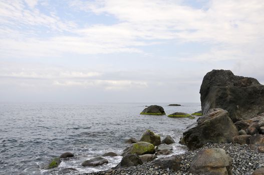 seascape, rock