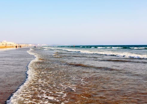 The beautiful beach (picture made in Agadir, Morocco)
