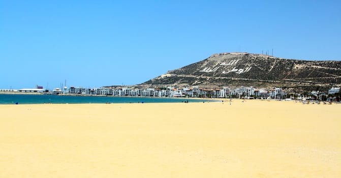 The beautiful beach (picture made in Agadir, Morocco)
