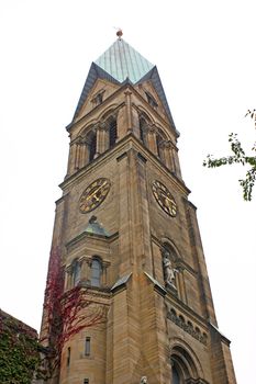 Tower of Evangelical South Parish Church of Peace,Stuttgart, Germany