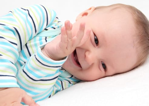 little baby laughing
