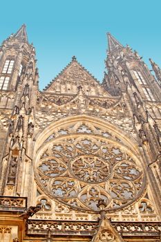 View of St. Vitus Cathedral in Prague Castle, Czech Republic
