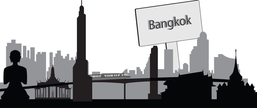 Bangkok skyline thailand