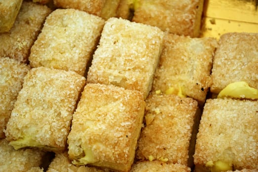 Pile of freshly made homemade sweet traditional sugar cookies