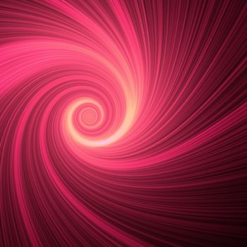 Abstract green red spiral over dark background