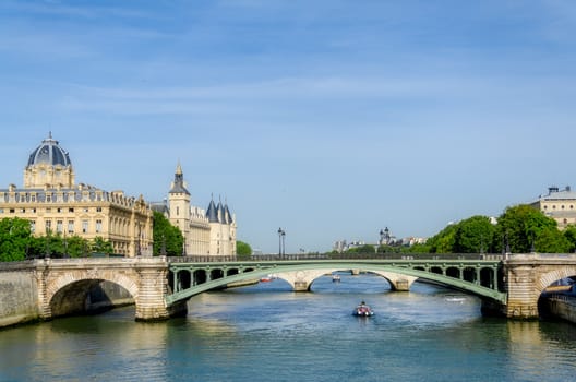 Bridge on the River Seine in Paris. France.