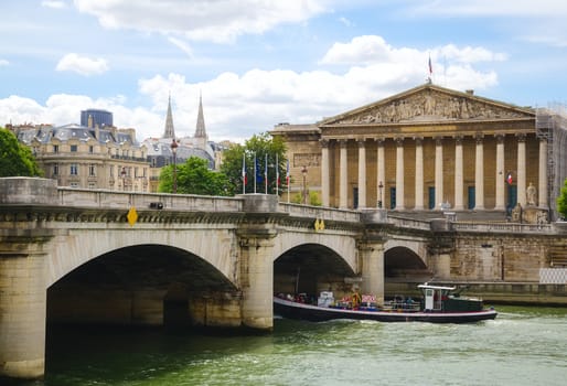 Bridge on the River Seine in Paris. France.