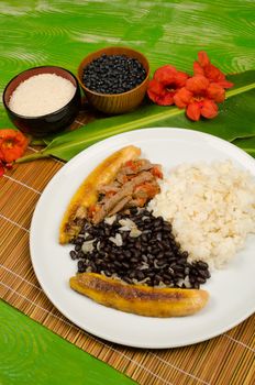 Pabellon criollo, a traditional South American dish