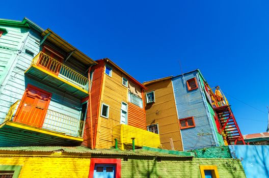 Colorful Caminito street in the La Boca neighborhood of Buenos Aires