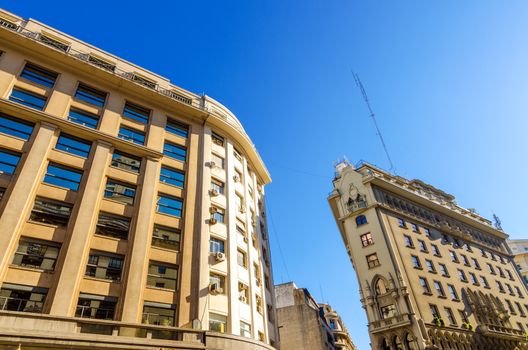 Old historic buildings in the center of Buenos Aires, Argentina