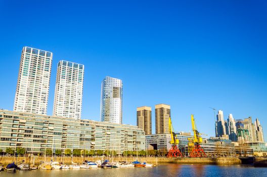 The waterfront in the Puerto Madero neighborhood of Buenos Aires