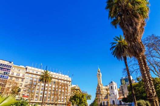 View of the Plaza de Mayo in the center of Buenos Aires, Argentina