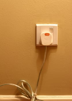 A close up shot of an electric socket