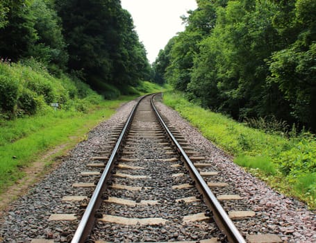 A Railway track in the Countryside.