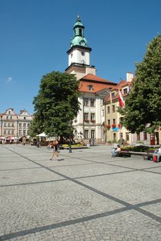 Marketplace in Jelenia Gora city in Poland