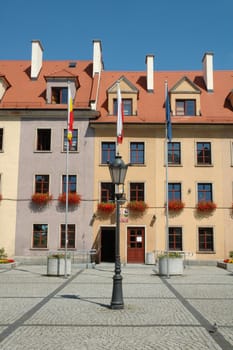 Marketplace in Jelenia Gora city in Poland