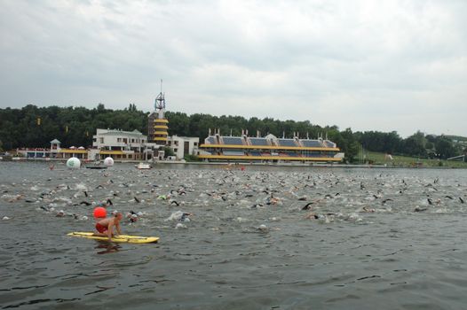 Triathlon swimming on Malta in Poznan Poland (04.08.2013)