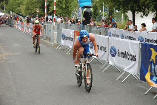 Cycling at Triathlon on Malta in Poznan Poland (04.08.2013)