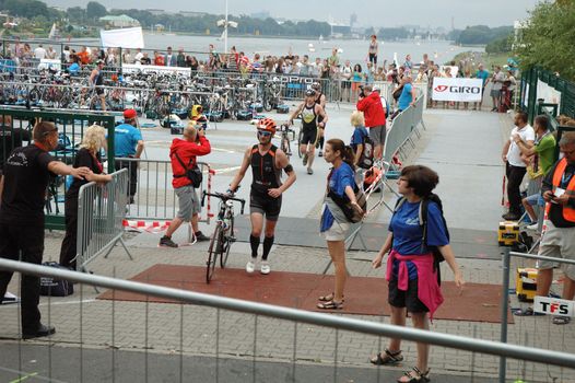 Cycling at Triathlon on Malta in Poznan Poland (04.08.2013)