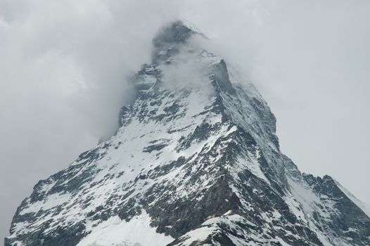 Matterhorn peak in Alps in Switzerland